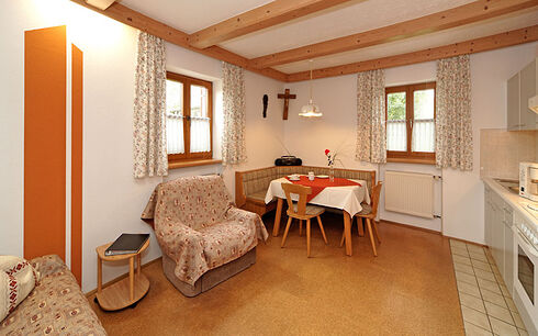 Wohnbereich Ferienwohnung Gänseblümchen